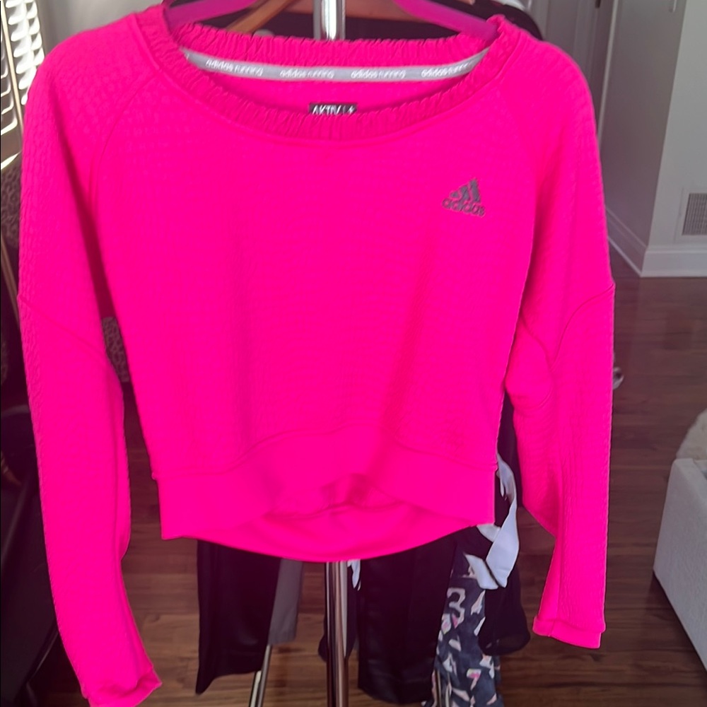 Adidas Pink Crew Neck Lightweight Athleisure